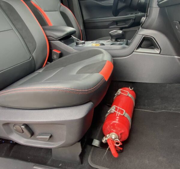 Ford ranger t6 fire extinguisher holder